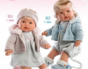 Интерактивная кукла Нико 48 см., со звуком (Llorens Juan S.L., L 48232veg)